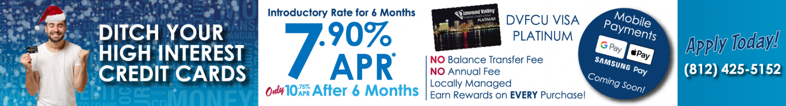 Ask about the DVFCU Visa today!