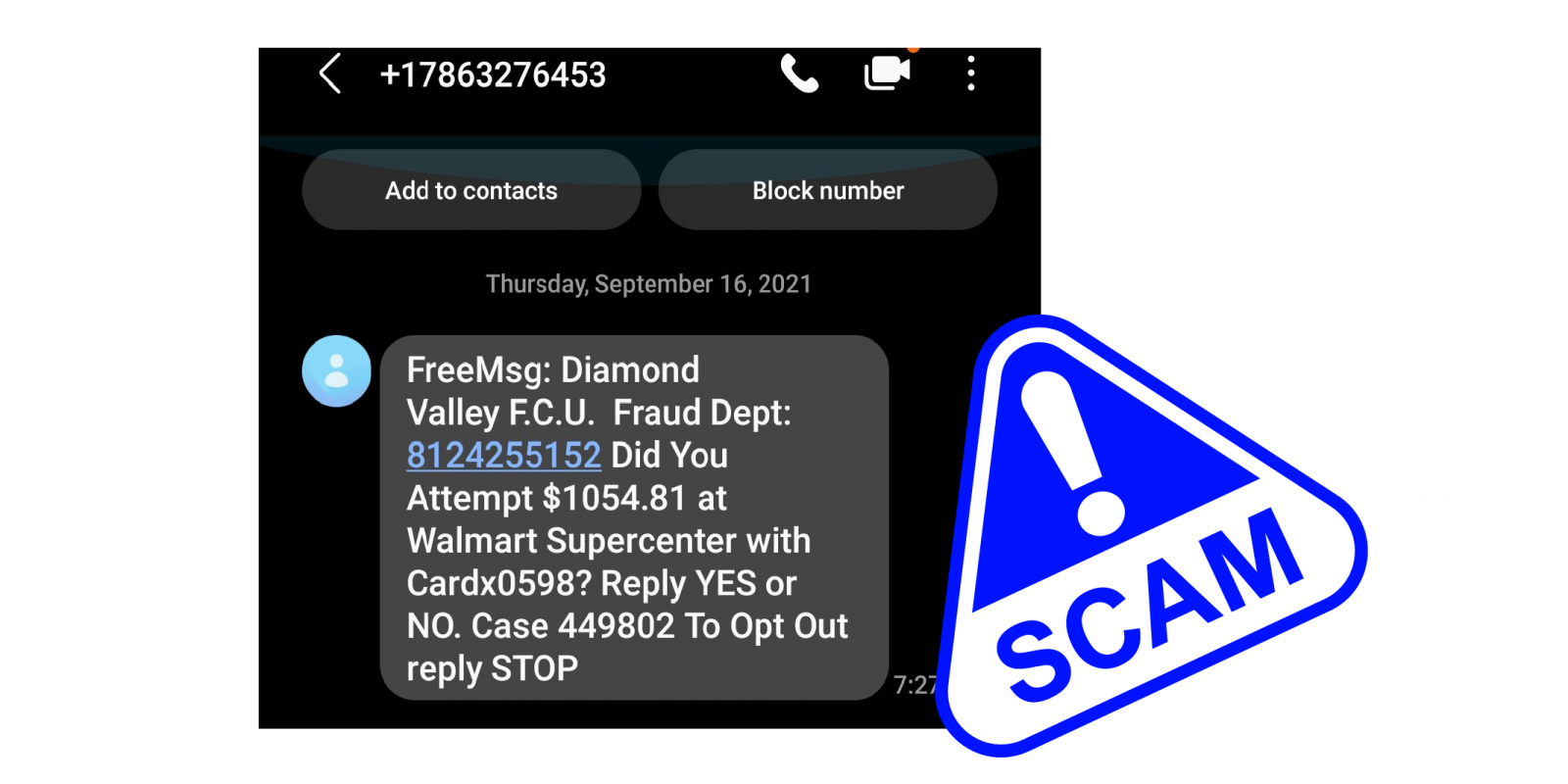 Smishing Scam Alert!